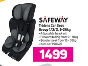 Safeway Trident Car Seat Group 1/2/3  9-36kg