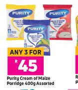 Purity Cream Or Maize Porridge Assorted-For Any 3 x 400g