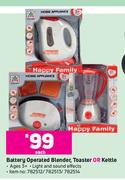 Happy Family Battery Operated Blender, Toaster Or Kettle-Each