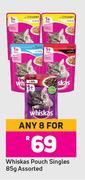 Whiskas Pouch Singles Assorted-For Any 8 x 85 g