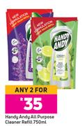 Handy Andy All Purpose Cleaner Refill-For Any 2 x 750ml