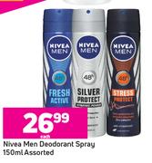 Nivea Men Deodorant Spray Assorted-150ml Each