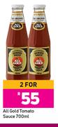 All Gold Tomato Sauce-For 2 x 700ml