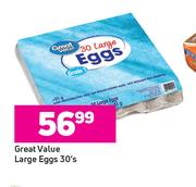 Great Value Large Egges-30's Pack