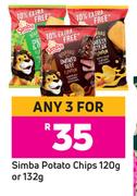 Simba Potato Chips-For Any 3 x 120g Or 132g