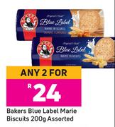 Bakers Blue Label Marie Biscuits Assorted-For Any 2 x 200g