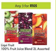 Liqui Fruit 100% Fruit Juice Blend Assorted-For Any 3 x 2Ltr