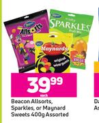 Beacon Allsorts, Sparkles, Or Maynard Sweets Assorted-400g Each