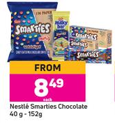 Nestle Smarties Chocolate-40g/152g Each
