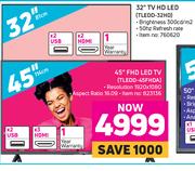 Telefunken 32" TV HD LED TV TLEDD-32HD