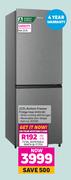 Hisense 223L Bottom Freezer Fridge Inox H310 BI