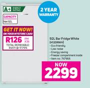 Hisense 92L Bar Fridge White H120RWH