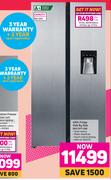 Defy 490L Fridge Side By Side WD DFF 458
