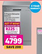Defy 5 Program Dishwasher DDW232