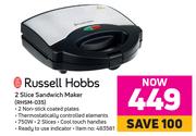 Russell Hobbs 2 Slice Sandwich Maker RHSM-035