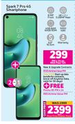 Tecno Spark 7 Pro 4G Smartphone-Each