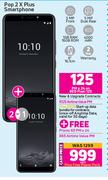 2 x Tecno Pop 2 X Plus Smartphone + On Red Flexi 125 + On Promo 65