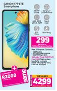 Tecno Camon 17P LTE Smartphone-On 1GB Red Top Up Core More Data