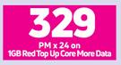 Vivo Y33S LTE Smartphone-On 1GB Red Top Up Core More Data