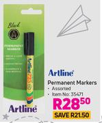 Artline Permanent Markers Assorted-Each