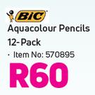 BIC Aquacolour Pencils-12's Pack