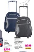 Aspen 3 Division Trolley Backpack Black G00124