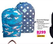 Assorted Design Backpack-Each