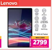 Lenovo 10" (25.4cm) M10 4G Tablet-Each