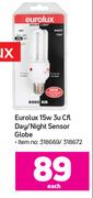 Eurolux 15W 3u Cfl Day/Night Sensor Globe-Each