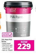 Simple Choice Matt PVA (White)-20Ltr