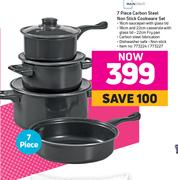Mainstays 7 Piece Carbon Steel Non Stick Cookware Set
