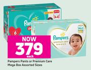 Pampers Pants Or Premium Care Mega Box (Assorted Sizes)-Each