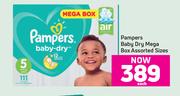 Pampers Baby Dry Mega Box (Assorted Sizes)-Each