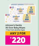 Johnson's Gentle All Over Baby Wipes-For Any 2
