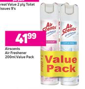 Airscents Air Freshener Value Pack-200ml