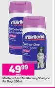 Marltons 2 In 1 Moisturising Shampoo For Dogs-250ml Each