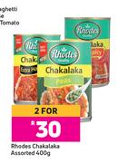 Rhodes Chakalaka Assorted-For 2 x 400g