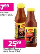 Maggi Chilli Sauce Or Garlic Sauce-375ml Each