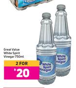 Great Value White Spirit Vinegar-For 2 x 750ml