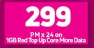 Oppo A15 4G Smartphone-On 1GB Red Top Up Core More Data 