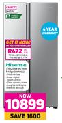 Hisense 516L Side By Inox Fridge H670SIA
