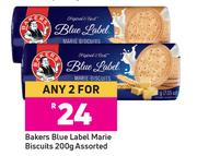 Bakers Blue Label Marie Biscuits Assorted-For Any 2 x 200g
