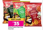 Simba Potato Chips Assorted-For Any 3 x 132g