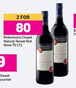 Robertsons Chapel Natural Sweet Red Wine 75 CTL-For 2