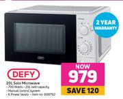Defy 20L Solo Microwave