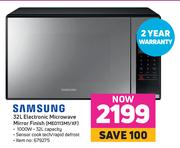 Samsung 32L Electronic Microwave Mirror Finish ME0113M1/XF