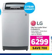 lg 13kg top loader silver t1369nehtf