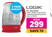 Logik 1.7L Glass Kettle