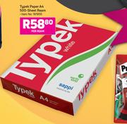 Typek Paper A4 500 Sheet Ream-Per Ream