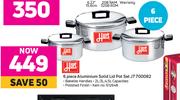 Hart 6 Piece Aluminium Solid Lid Pot Set 